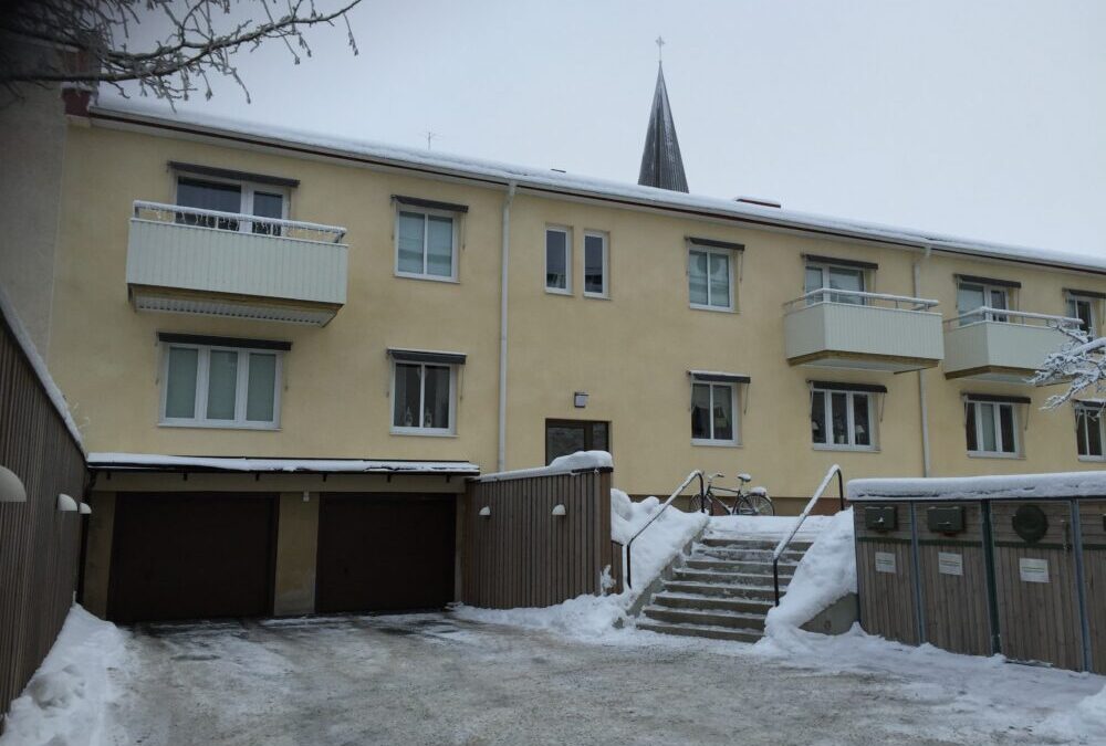 Putsfasad Rådhusgatan Nässjö.